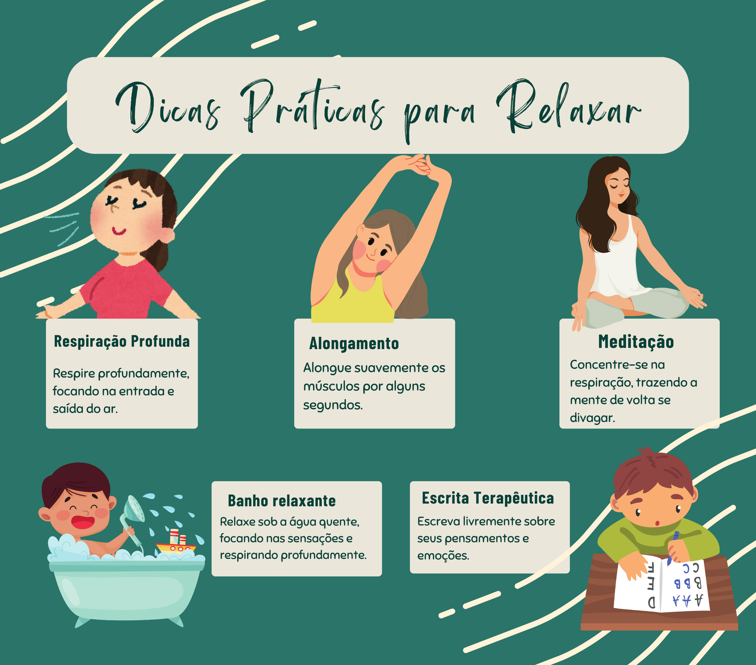 Dicas práticas e simples, para fazer no dia a dia e relaxar.